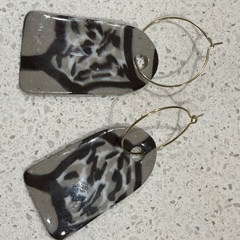 Handsculpted Porcelain Earrings
