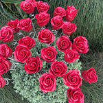 Custom pre order 1 X white rose 1 X red rose