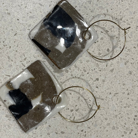 Handsculpted Porcelain Earrings