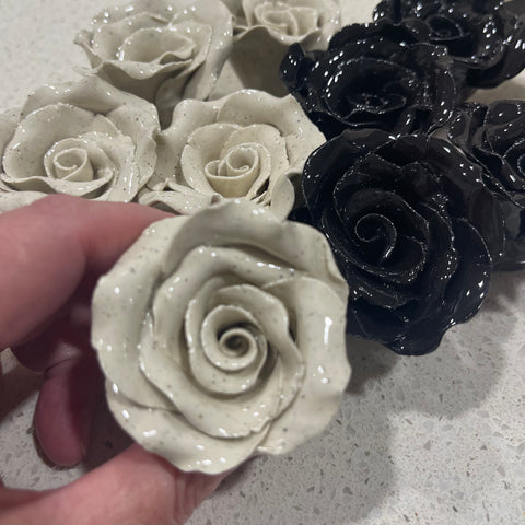 White Rose handsculpted Ceramic
