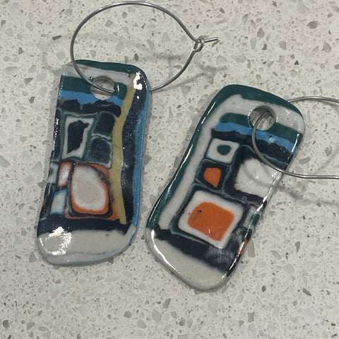 Handsculpted Porcelain Earrings