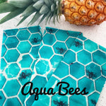 37cm by 27cm Beeswax Wrap Bee print