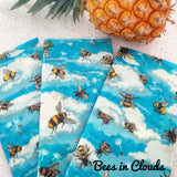 37cm by 27cm Beeswax Wrap Bee print