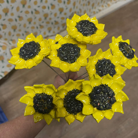 Custom order 5x purple Daisies 5x sunflowers
