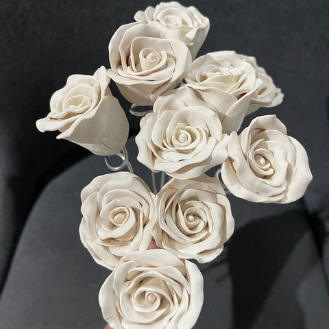 White rose Bud handsculpted